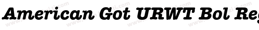 American Got URWT Bol Regular字体转换